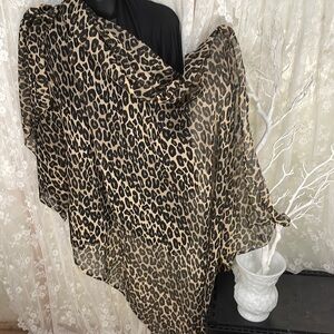 Perfect Leopard Silky Non-Wrinkle Shawl Wrap Scarf